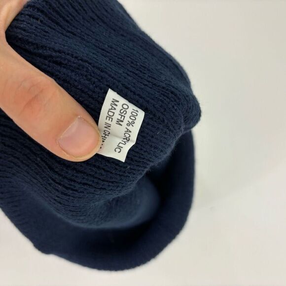 MLB Minnesota Twins Baseball Blue and White Cuffed Pom Pom Winter Hat - Picture 3 of 3